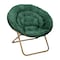 Flash Furniture Gwen 38 Oversize Portable Faux Fur Folding Saucer Moon Chair, Emerald Faux Fur/Soft Gold Frame FV-FMC-025-EMRLD-SGD-GG - alternate 10